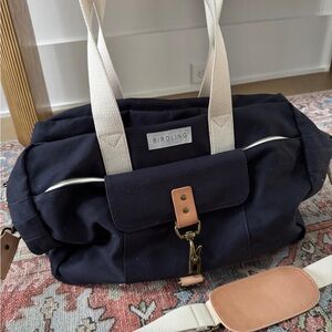 Birdling Navy and Tan Weekender Bag for (Unisex)